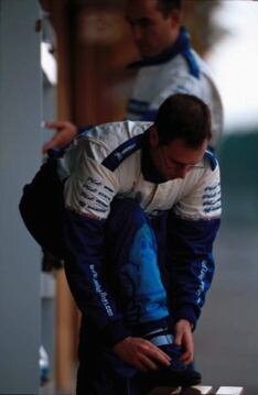 Joe Savelberg in racing overalls at the Michelin Driving Experience